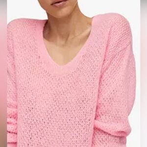 Mango Womens Sweater Light Pink Size S
